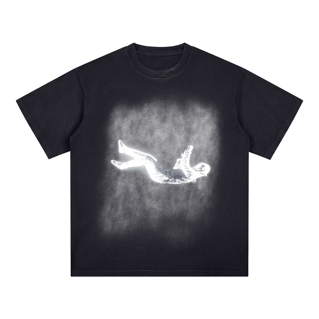 Square Patch Monkey Washed T-Shirt