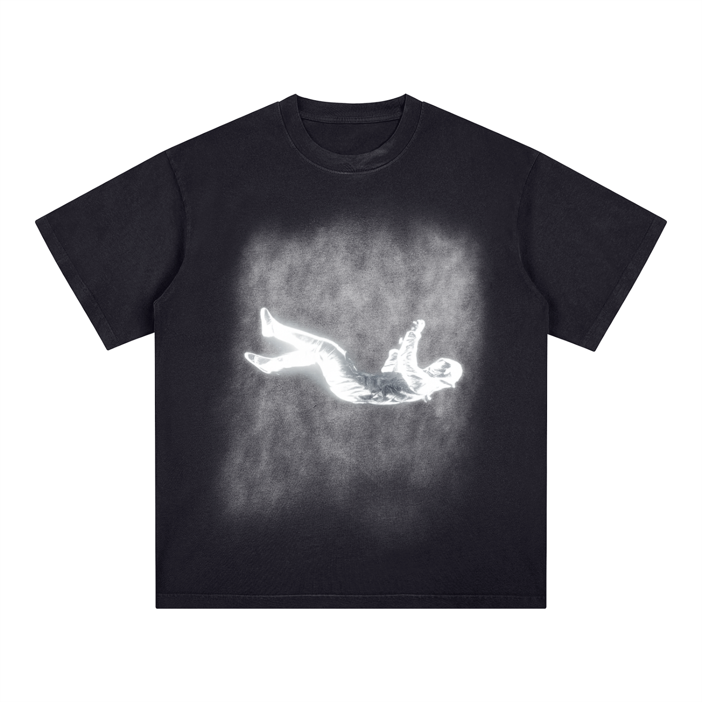 Square Patch Monkey Washed T-Shirt