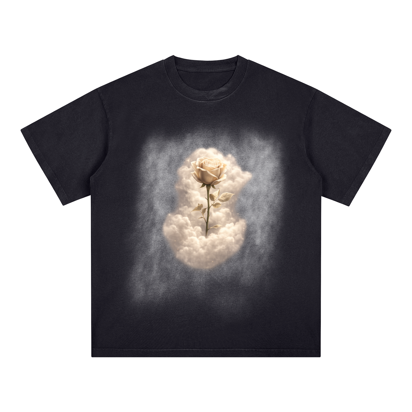 Square Patch Monkey Washed T-Shirt