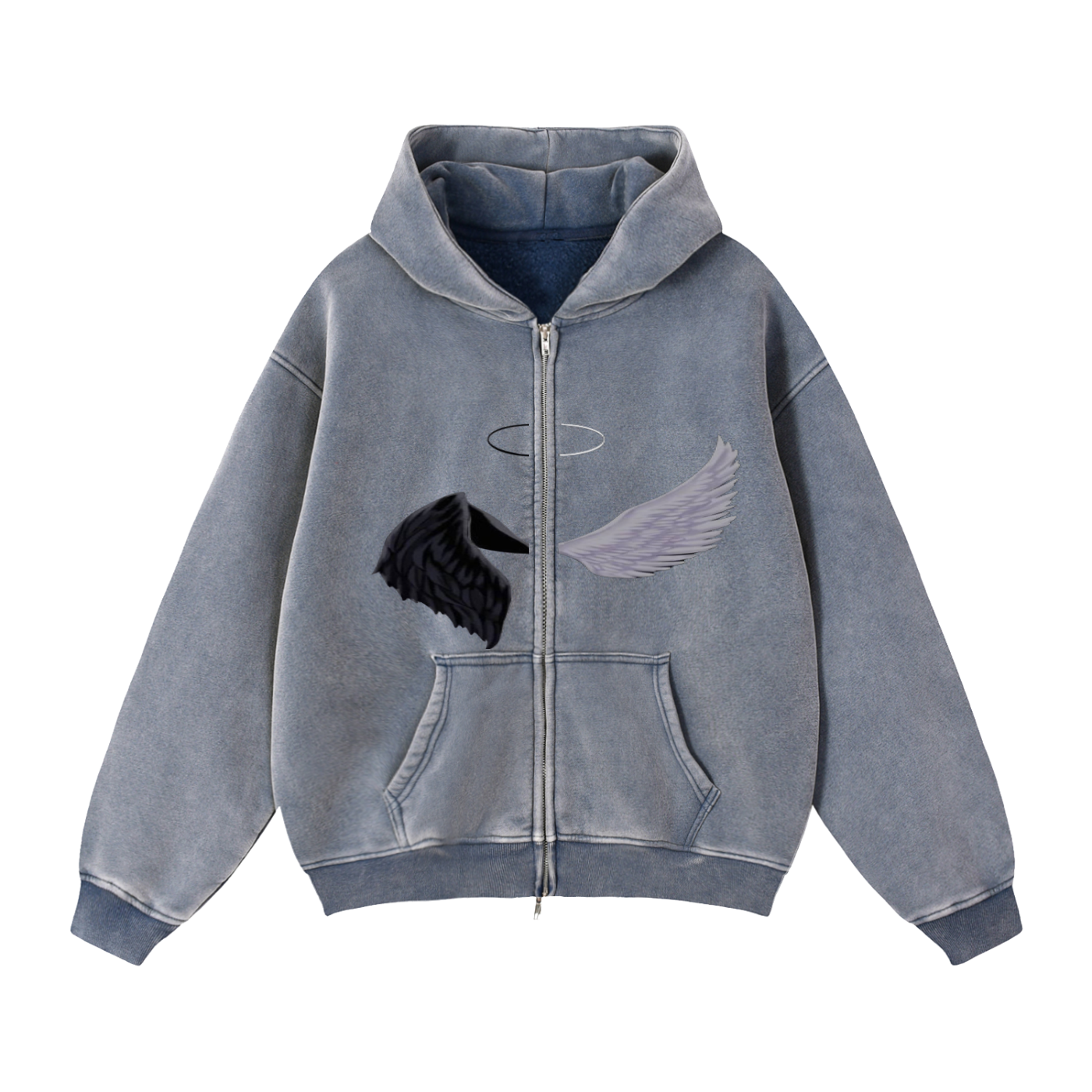 Zip-Through Boxy Fleece Hoodie