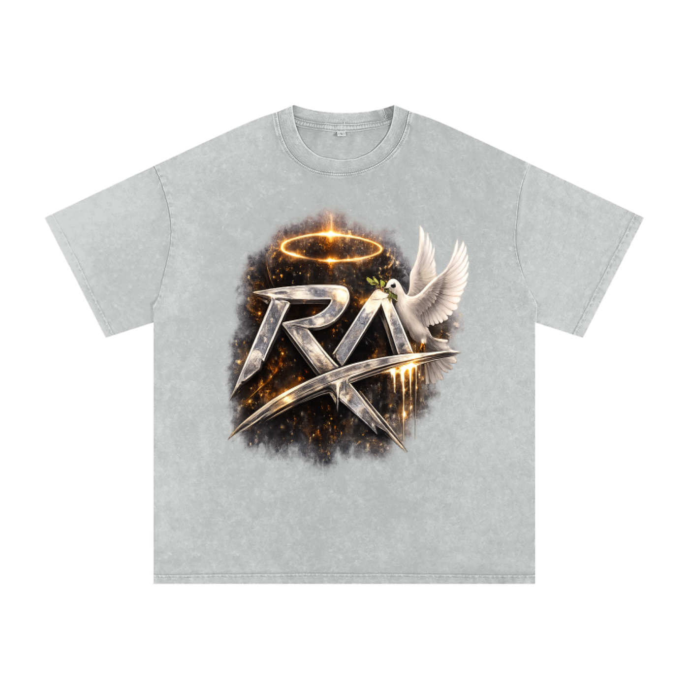 Snow Washed Oversized Cotton T-Shirt