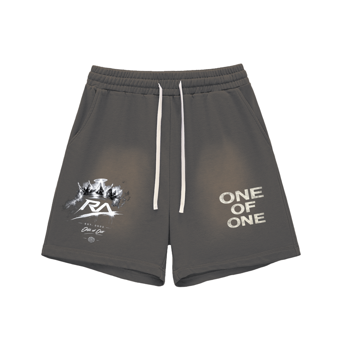 Sun Fade Raw Edge Cotton Shorts