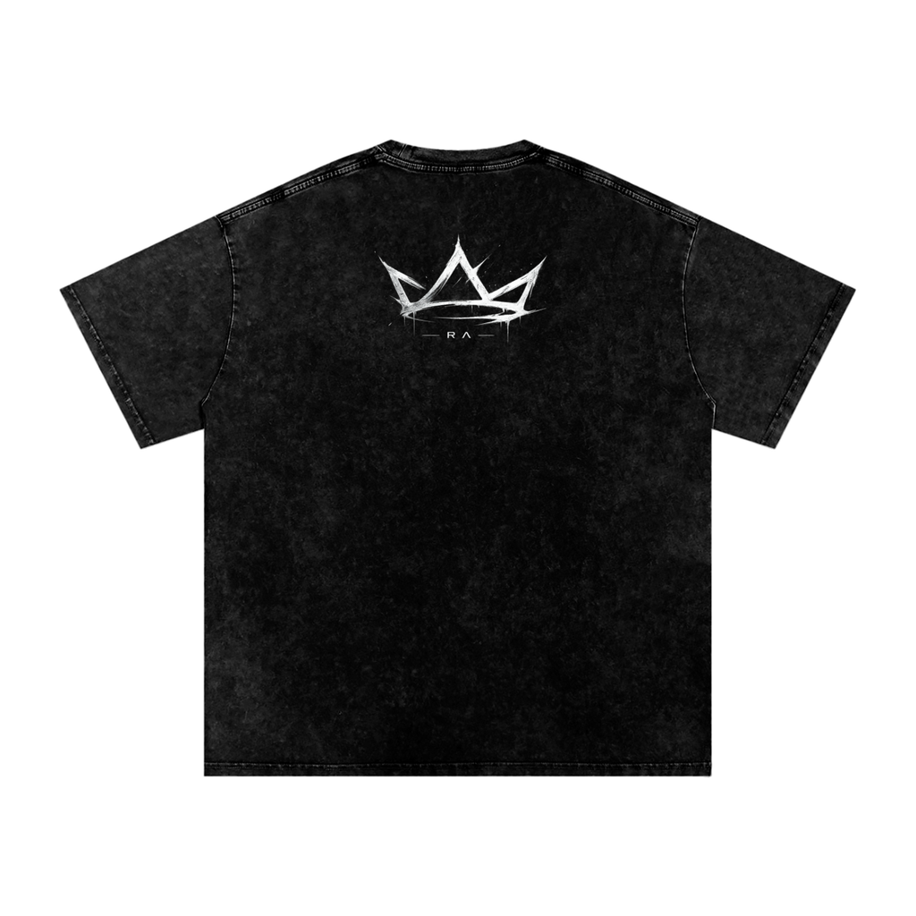 Snow Washed Oversized Cotton T-Shirt