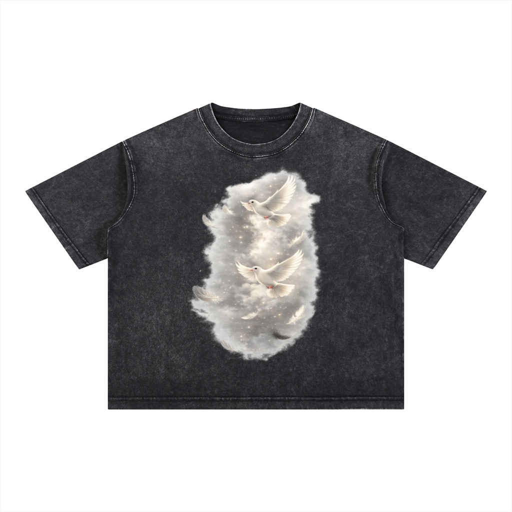 Mineral Wash Boxy Cotton T-Shirt