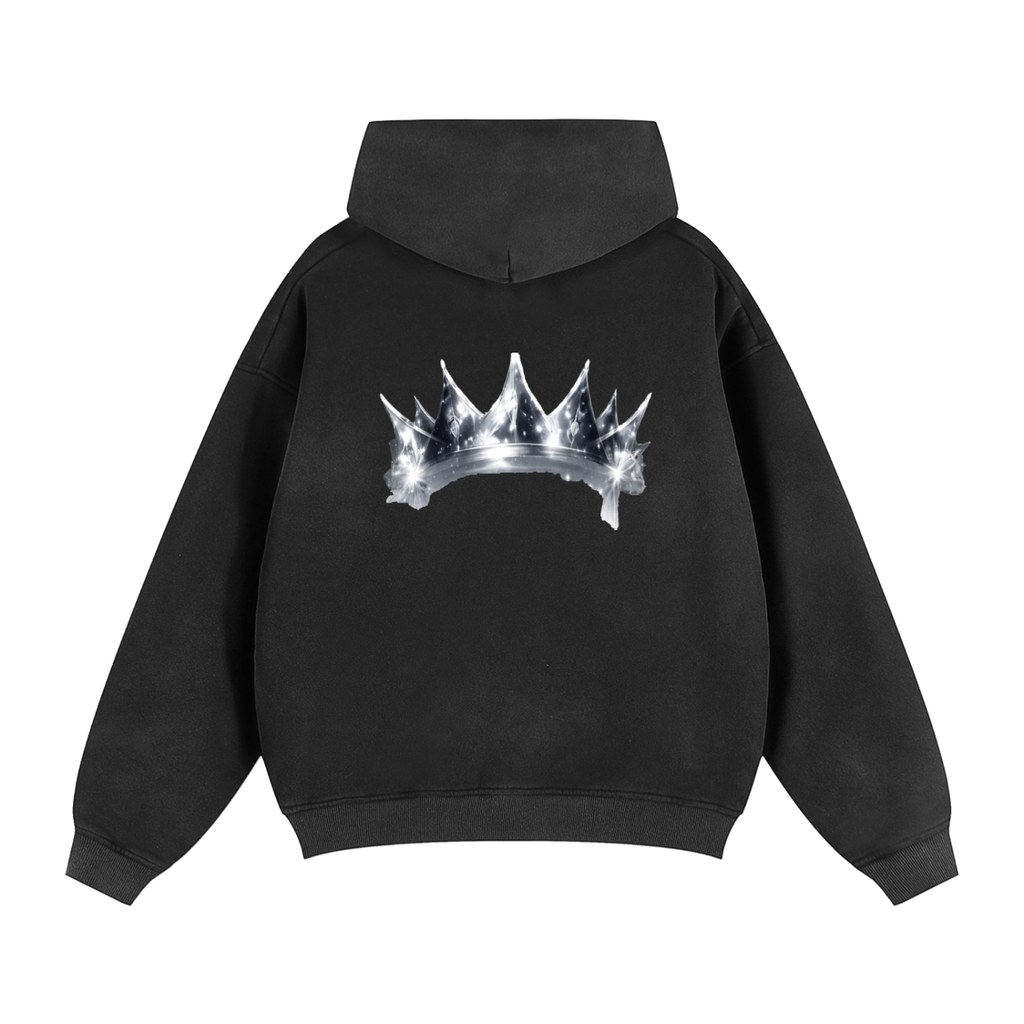 Sunfade Two-way Zipper Boxy Fleece Hoodie
