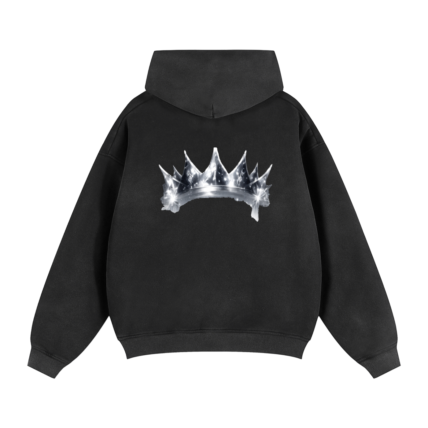 Sunfade Two-way Zipper Boxy Fleece Hoodie