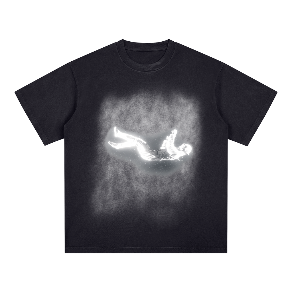 Square Patch Monkey Washed T-Shirt