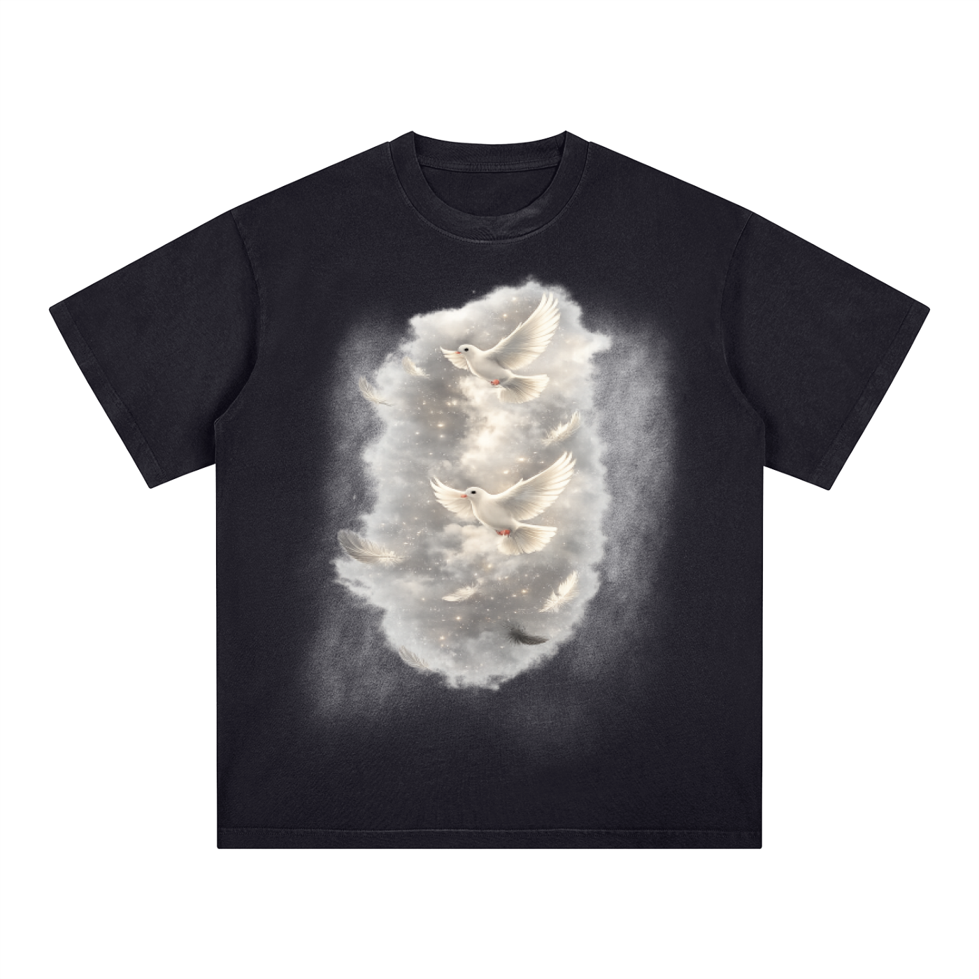 Square Patch Monkey Washed T-Shirt